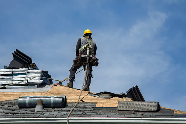 Professional Gutter Installation technician working in Epworth, IA